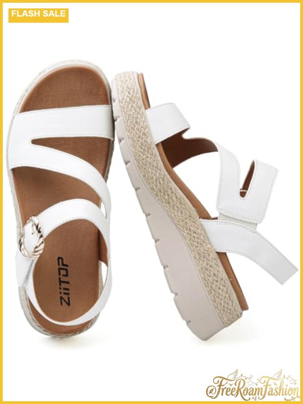 ziitop Women's Wedge Platform Espadrille Sandals Orthopedic Arch Support Ankle